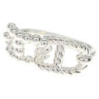 Hermes Chaine D'ancre Area 2 Double Ring Silver