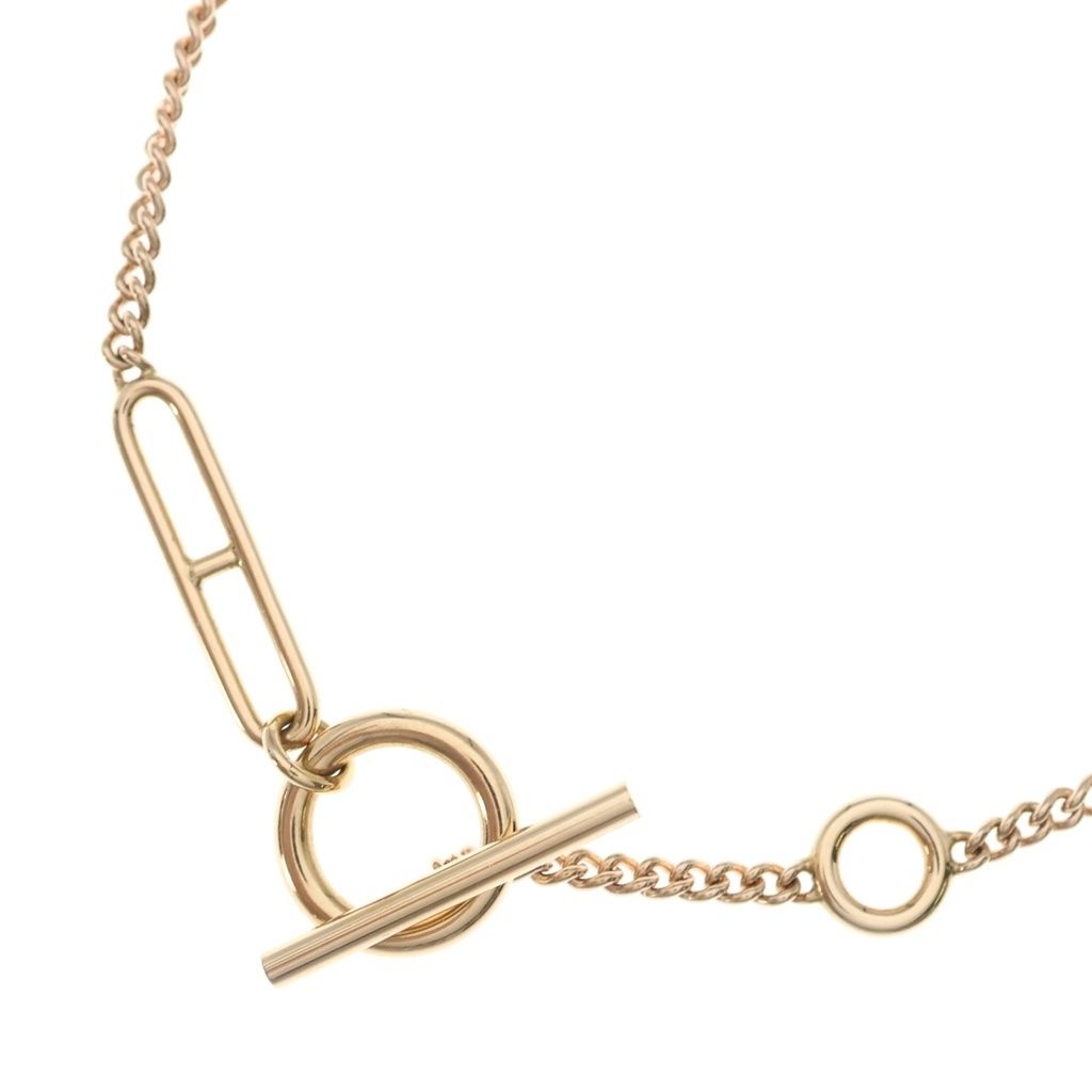 Hermes Chaine D'ancre Echappee 18k Pink Gold Necklace