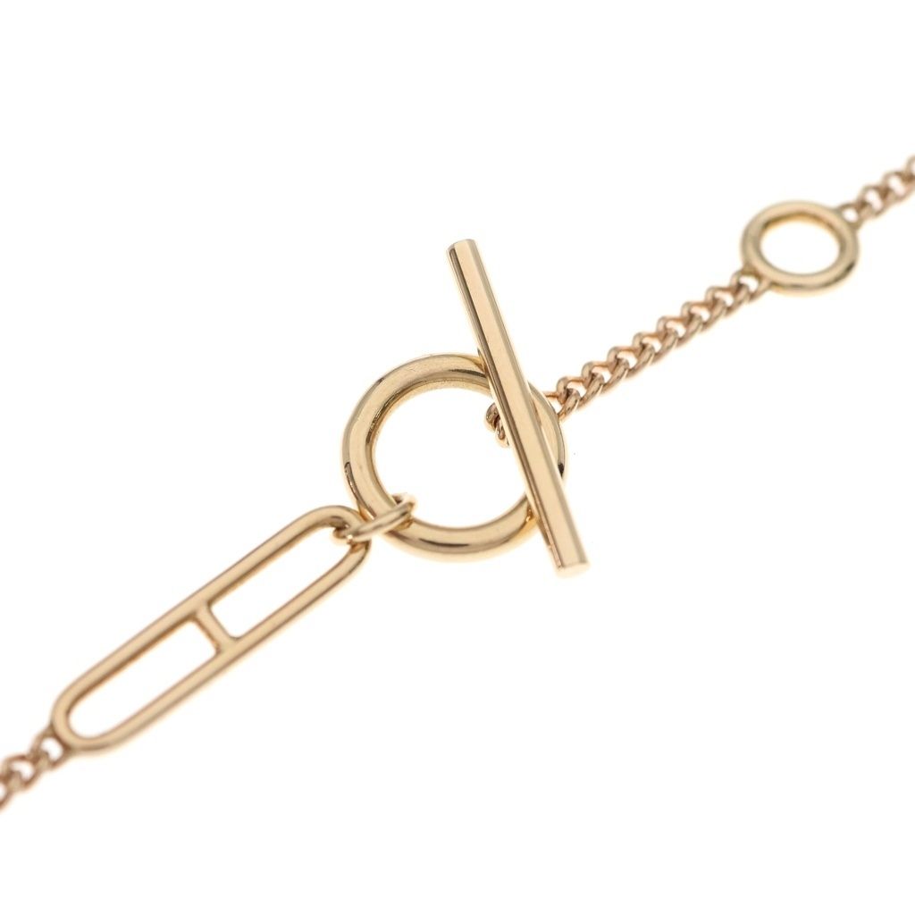 Hermes Chaine D'ancre Echappee 18k Pink Gold Necklace — view 3