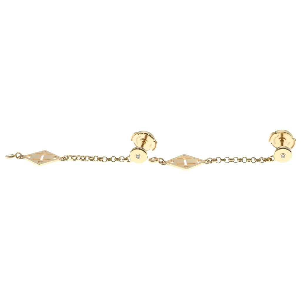 Hermes Gambard Earrings Diamond Gold — view 3
