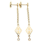 Hermes Gambard Earrings Diamond Gold — view 2