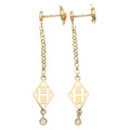 Hermes Gambard Earrings Diamond Gold