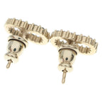 Dior CD Logo Rhinestone Earrings Gold — view 2