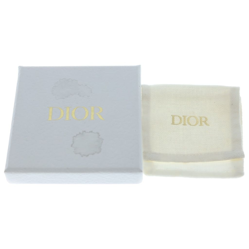 Dior CD Logo Rhinestone Earrings Gold — view 6