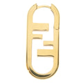 Fendi O-rock FF Logo Earrings Gold SS