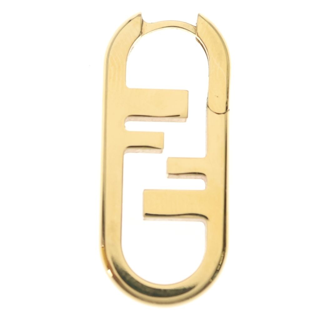 Fendi O-rock FF Logo Earrings Gold SS