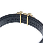 Louis Vuitton LV Iconic Bracelet Leather Gold Plated Black — view 5