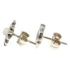 Gucci Double Flower Studded Earrings Silver — view 3