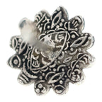 Gucci Double Flower Studded Earrings Silver — view 6