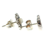 Gucci Double Flower Studded Earrings Silver — view 4