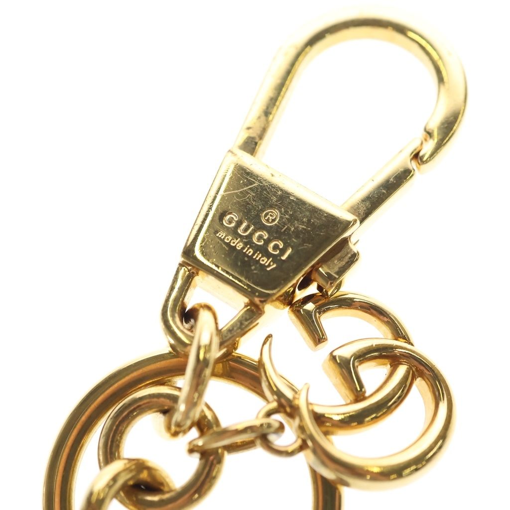 Gucci GG Canvas Heart Motif Key Holder Gold Brown — view 5