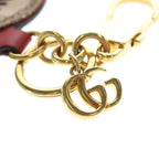 Gucci GG Canvas Heart Motif Key Holder Gold Brown — view 6