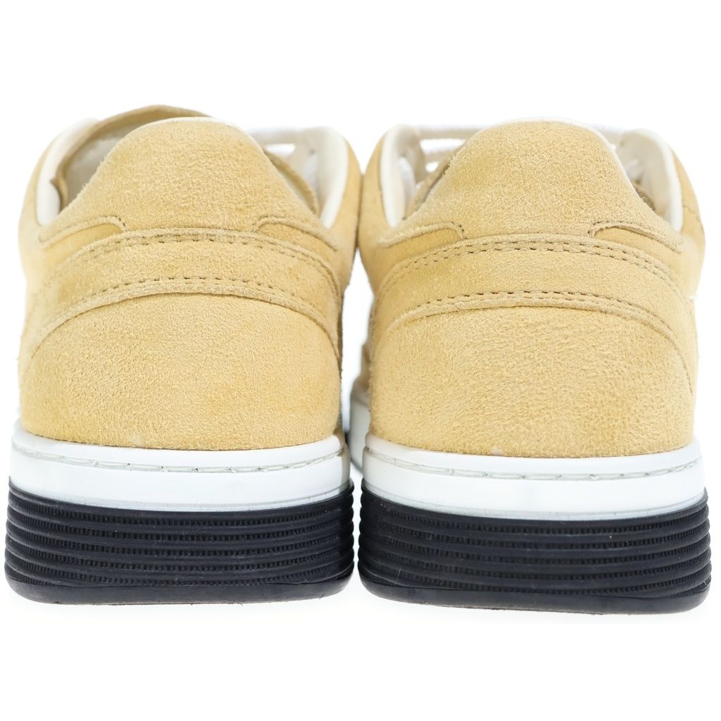 Chanel CC Logo Suede Leather Sneakers Yellow — view 3