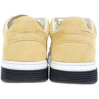 Chanel CC Logo Suede Leather Sneakers Yellow — view 3