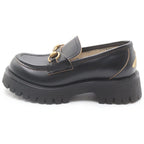 Gucci Horsebit Bee Embroidery Leather Loafers Shoes Black