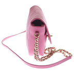 Chanel CC Logo Mini Chain Shoulder Bag Goatskin Leather Pink — view 3