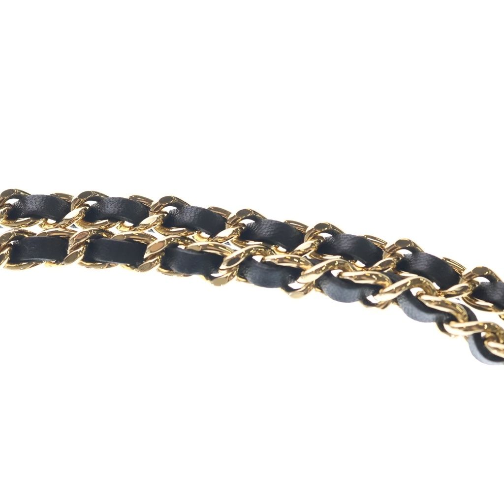 Chanel Quilted Mini Vanity Chain Shoulder Bag Lambskin Leather Gold Black — view 7