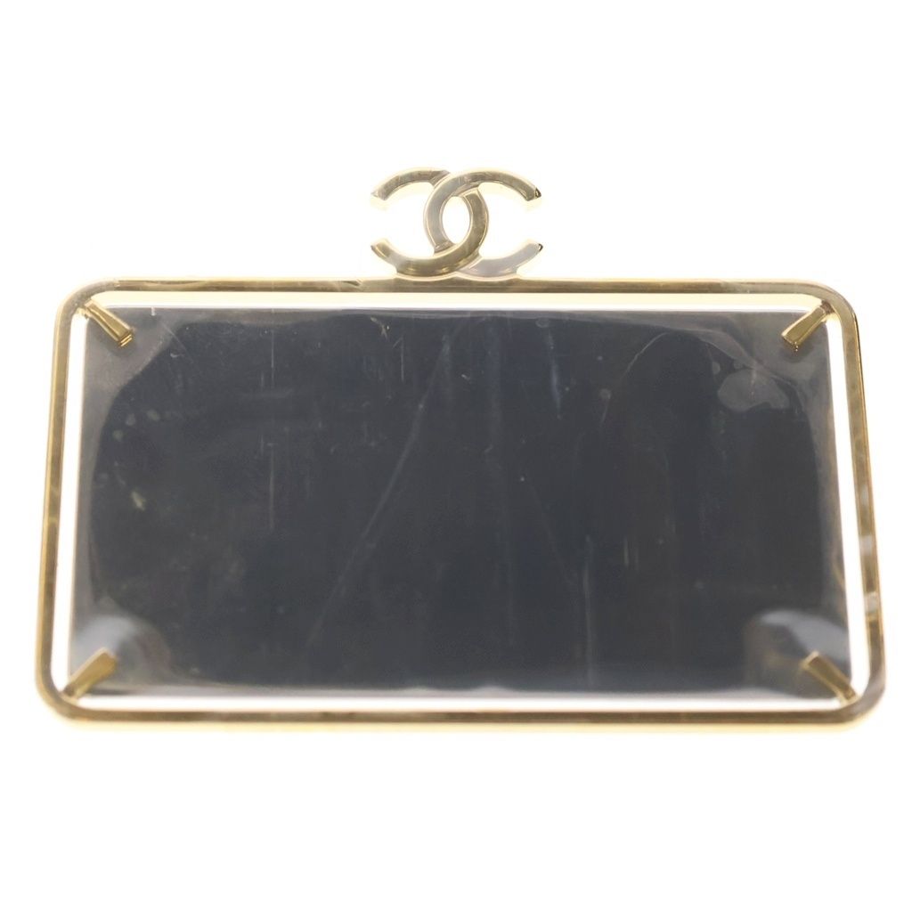 Chanel Quilted Mini Vanity Chain Shoulder Bag Lambskin Leather Gold Black — view 8