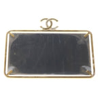 Chanel Quilted Mini Vanity Chain Shoulder Bag Lambskin Leather Gold Black — view 8