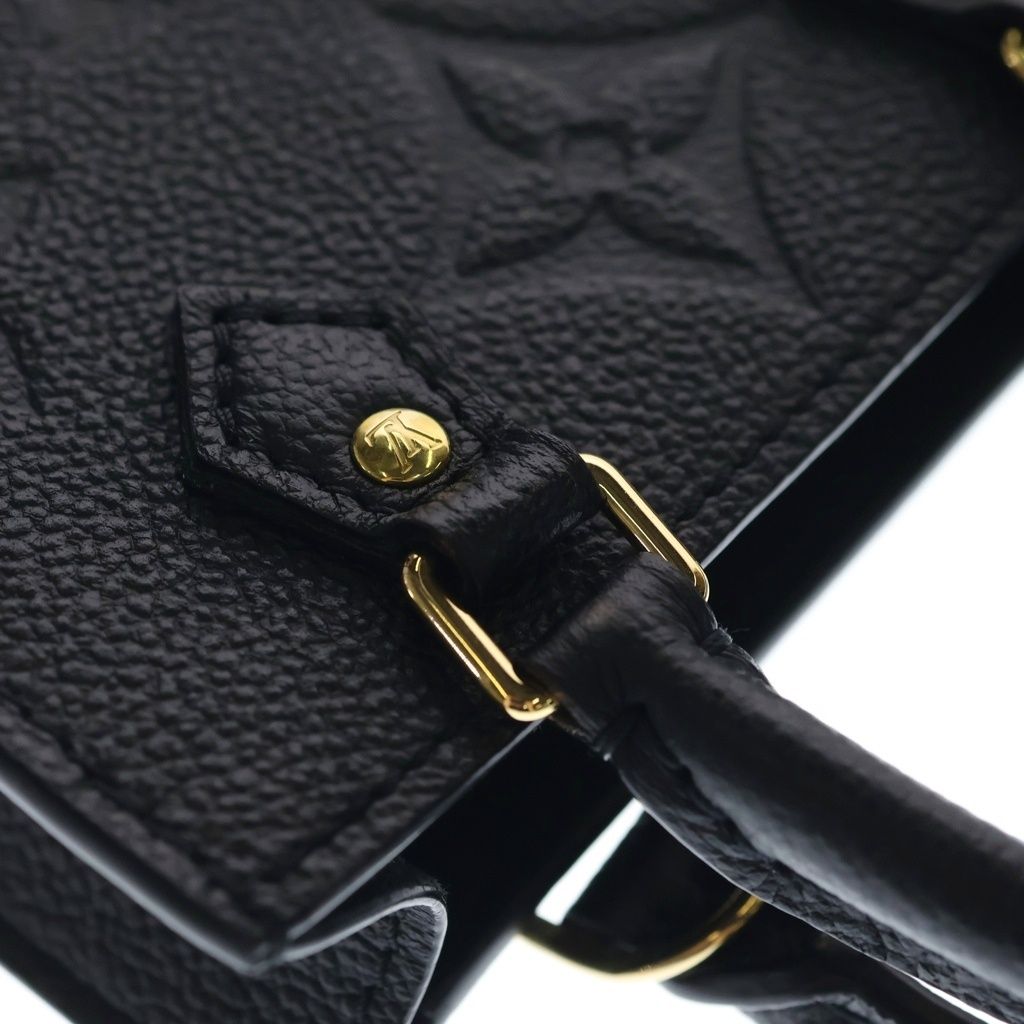 Louis Vuitton Monogram Empreinte Petite Sac Plat Leather 2-Way Bag Gold Black — view 6