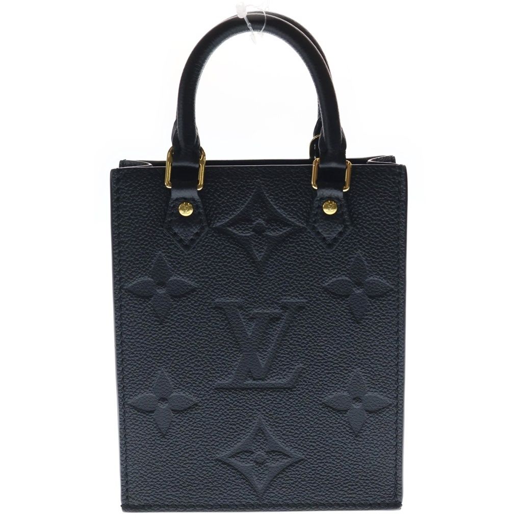 Louis Vuitton Monogram Empreinte Petite Sac Plat Leather 2-Way Bag Gold Black