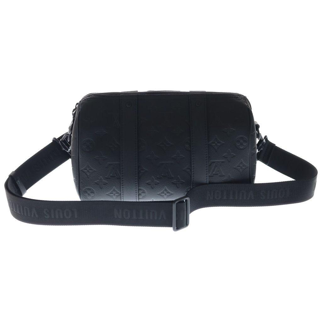 Louis Vuitton City Keepall Monogram Shadow Leather Shoulder Bag Noir Black — view 2
