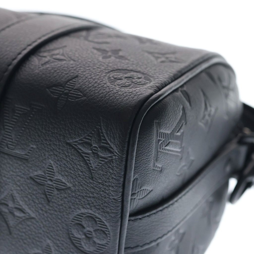 Louis Vuitton City Keepall Monogram Shadow Leather Shoulder Bag Noir Black — view 5