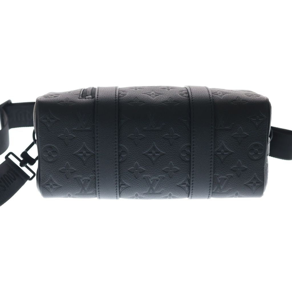 Louis Vuitton City Keepall Monogram Shadow Leather Shoulder Bag Noir Black — view 4