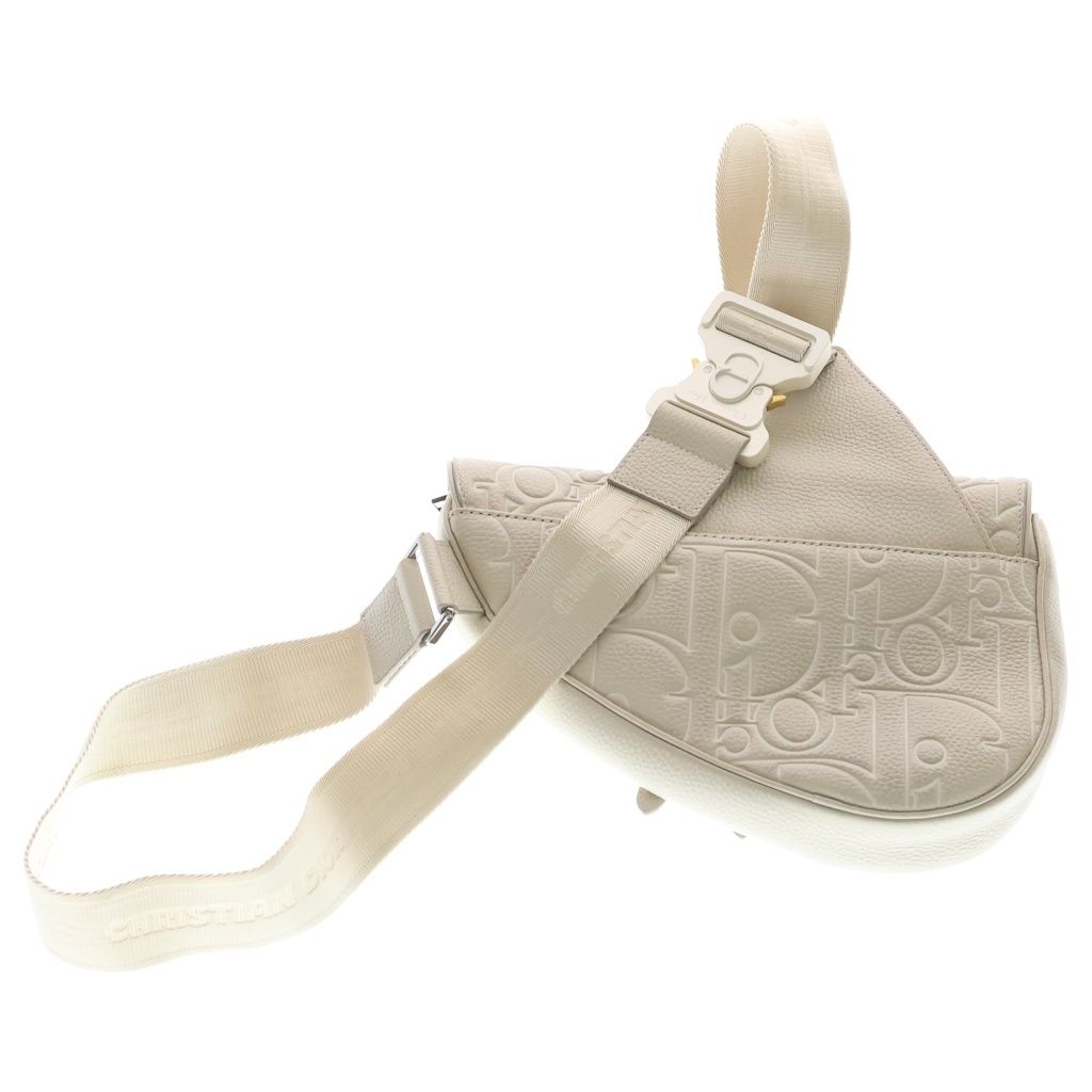 Dior Saddle Shoulder Bag Grained Calfskin Gravity Out Line Beige — view 2