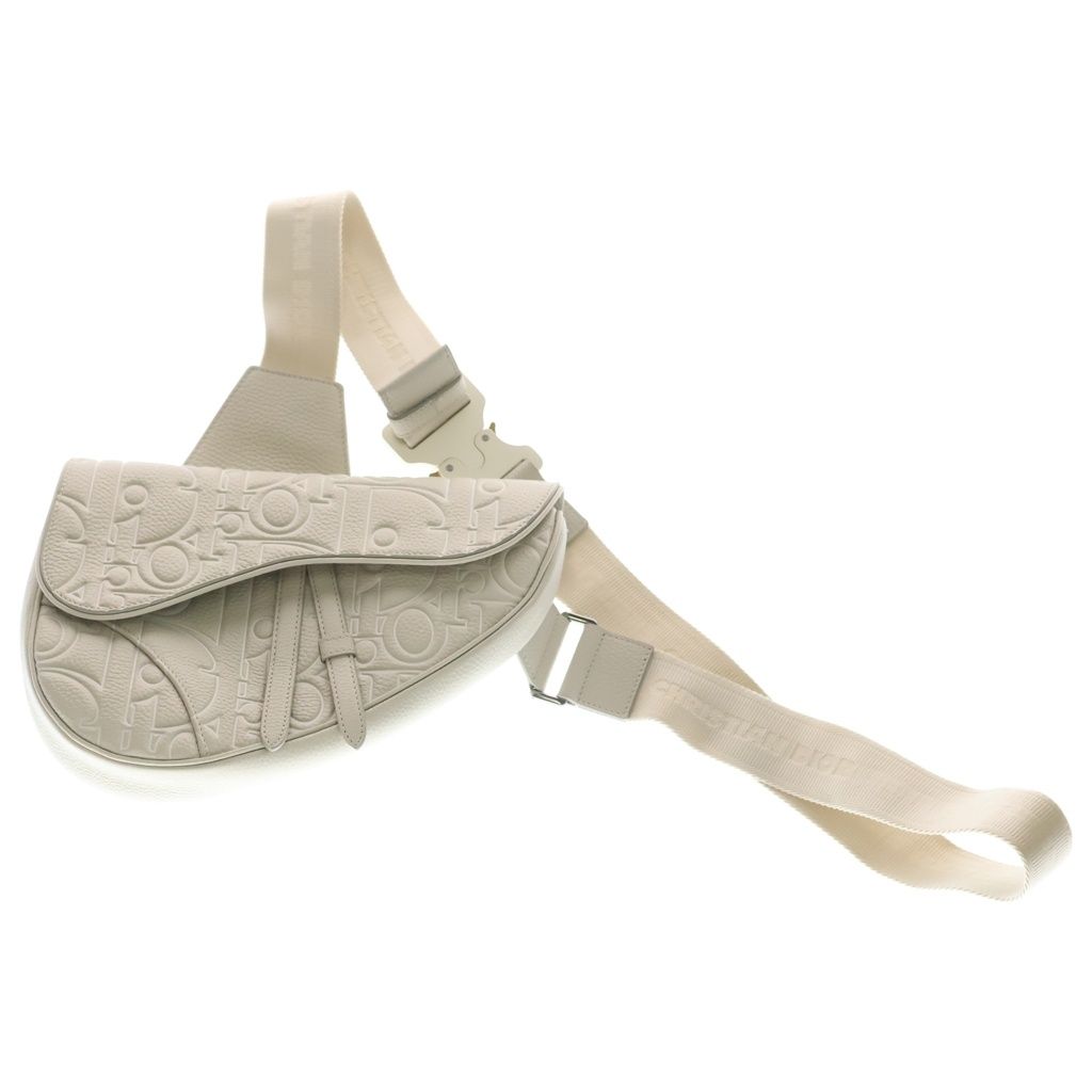 Dior Saddle Shoulder Bag Grained Calfskin Gravity Out Line Beige