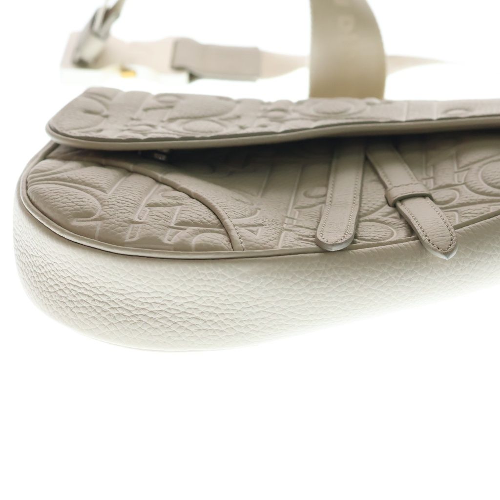 Dior Saddle Shoulder Bag Grained Calfskin Gravity Out Line Beige — view 4