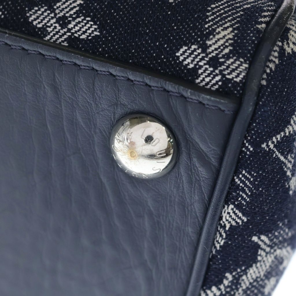Louis Vuitton Monogram Tapestry Grand Sac Tote Canvas Navy White — view 5