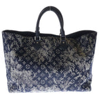 Louis Vuitton Monogram Tapestry Grand Sac Tote Canvas Navy White — view 2