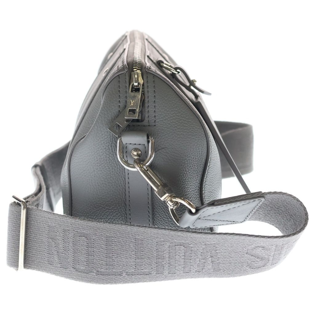 Louis Vuitton City Keepall Shoulder Bag LV Aerolog Lambskin Silver Gray — view 3