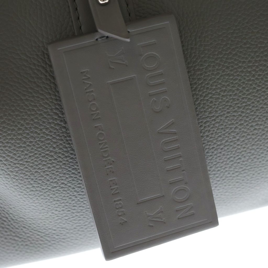 Louis Vuitton City Keepall Shoulder Bag LV Aerolog Lambskin Silver Gray — view 6