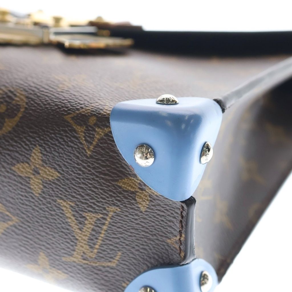 Louis Vuitton Monogram Pochette Mask Leather Hand Chain Shoulder Bag Gold Brown — view 5