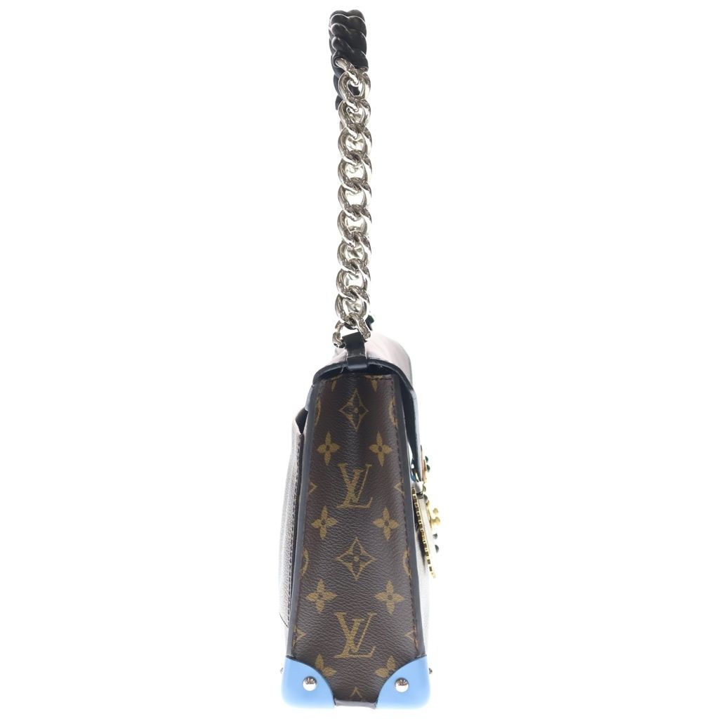 Louis Vuitton Monogram Pochette Mask Leather Hand Chain Shoulder Bag Gold Brown — view 3