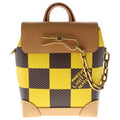 Louis Vuitton Damier Pop Nano Steamer Leather Shoulder Bag Brown Yellow