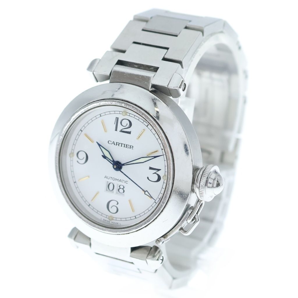 Cartier Pasha C Big Date White Dial Automatic Winding Watch Silver — view 4