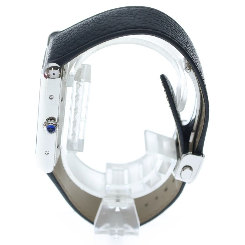 Cartier Tank Must XL Silver Dial Leather Automatic Winding Watch Black — view 3