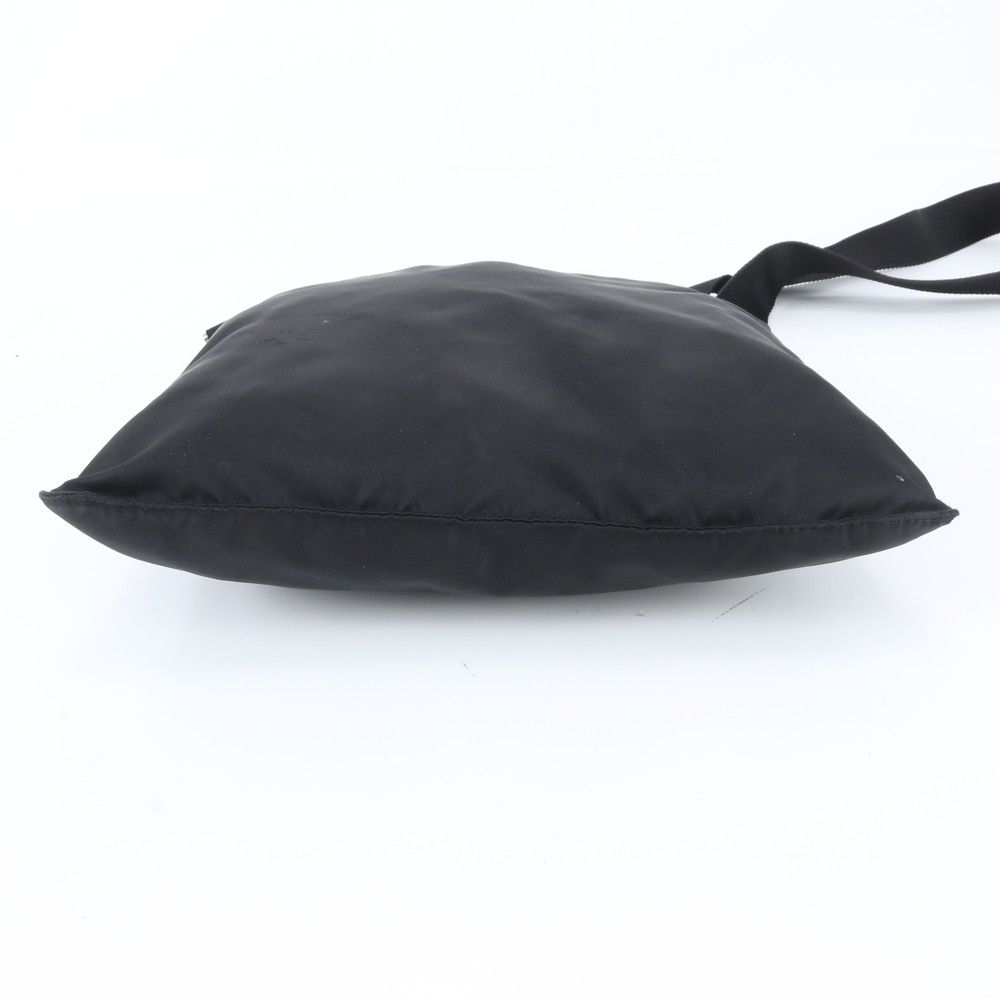 Prada Tessuto Nylon Triangle Logo Leather Shoulder Bag Crossbody Messenger — view 5