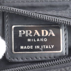 Prada Tessuto Nylon Triangle Logo Leather Shoulder Bag Crossbody Messenger — view 8