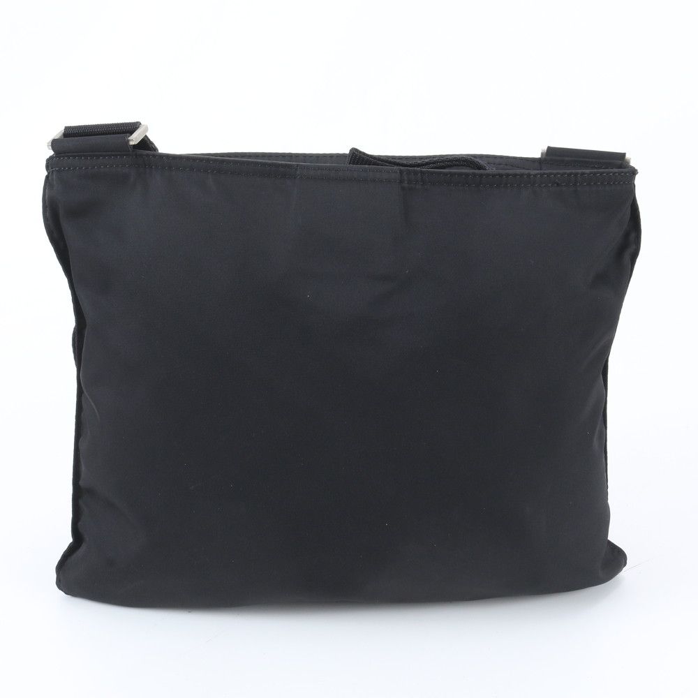 Prada Tessuto Nylon Triangle Logo Leather Shoulder Bag Crossbody Messenger — view 3