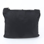 Prada Tessuto Nylon Triangle Logo Leather Shoulder Bag Crossbody Messenger — view 3