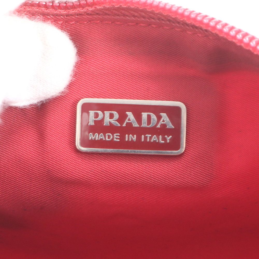 Prada Tessuto Nylon Triangle Logo Handbag Pouch — view 8