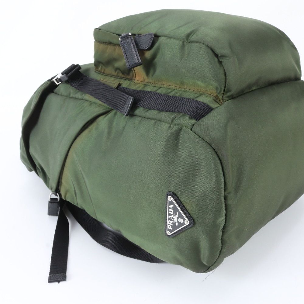 Prada Tessuto Nylon Triangle Logo Backpack — view 6