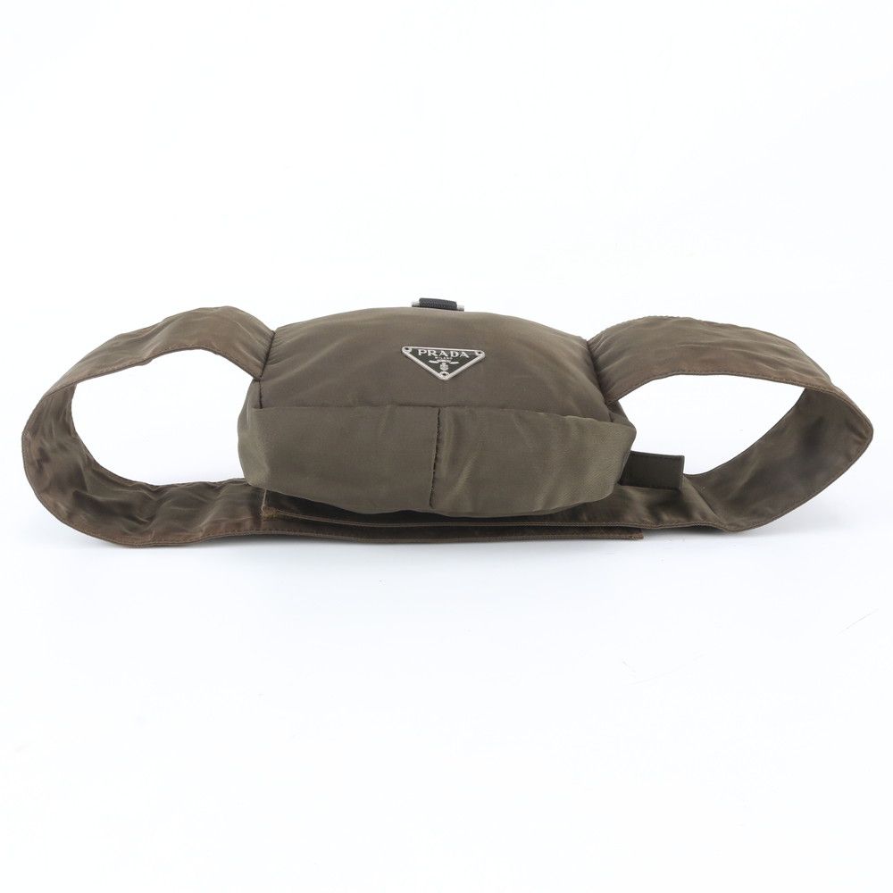 Prada Tessuto Nylon Triangle Logo Waist Bag Body Pouch Shoulder — view 5