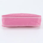 Prada Tessuto Nylon Leather Handbag Pink Pouch — view 5