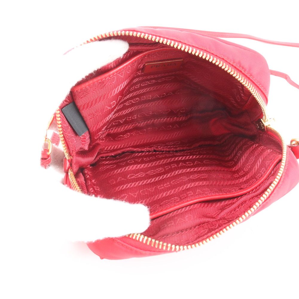 Prada Tessuto Nylon Ribbon Motif Mini 2-Way Shoulder Bag Crossbody Leather — view 7