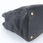 Prada Triangle Logo Leather Tote Shoulder — view 6